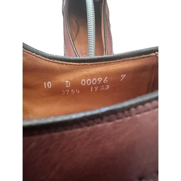 Allen Edmonds Stockbridge Calfskin Full Cut Leather Oxford Shoes Size 10 - Picture 7 of 9